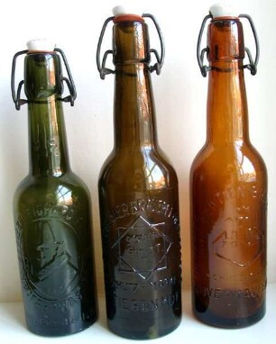 Flaschen (Drei Bierflaschen aus Danziger Brauereien)