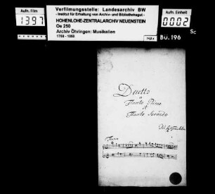 Franz Freisleben: Duett in C-Dur; Duett für erste und zweite Flöte