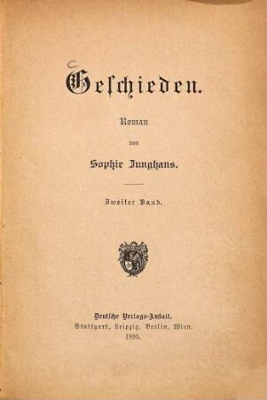 Geschieden : Roman von Sophie Junghans, 2