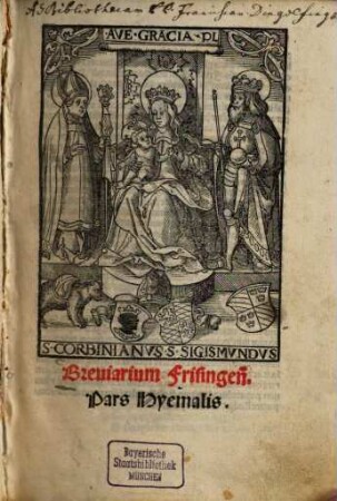 Breviarium Frisingense : Pars hyem. et aestiv., 1. Pars hyemalis