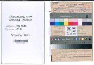 Entnazifizierung Heinz Schneider , geb. 09.04.1901 (Buchhalter)
