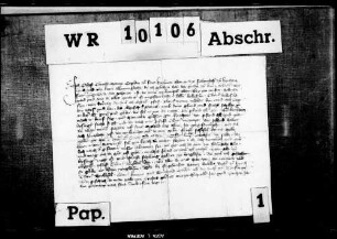 Pfaff Konrad Menze, Kaplan von St. Katharinen im Kloster Kirchheim, verleiht ein Gütlein zu Kinne dem Albrecht Bellesel zu einem Erblehen.