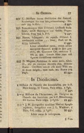 57-68, In Duodecimo. - Anhang.