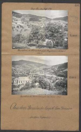 Rundblick bei Schnierlach gegen Bergscheuer u. Kebespré. (1917) Fortsetzung v. 656/2