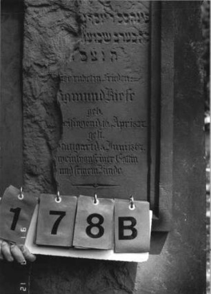 Grabstein 178 [Hahn S. 61 Grab-Nr. 1452]: Grabstein 178B [Hahn S. 61 Grab-Nr. 1452]