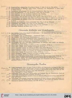 Orientteppiche, Textilien (Nr. 351-368)