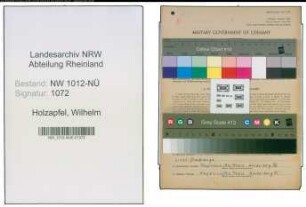 Entnazifizierung Wilhelm Holzapfel , geb. 08.08.1905 (Landw. Verwalter)