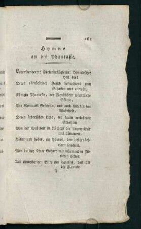 161-166, Hymne an die Phantasie