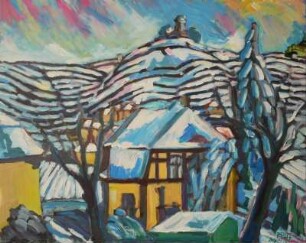 Atelierblick Radebeul I, Winter