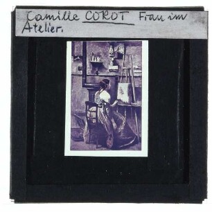 Corot, Junge Frau an der Staffelei im Atelier