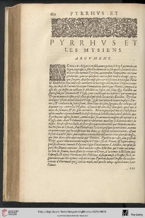 Pyrrhus et les Mysiens