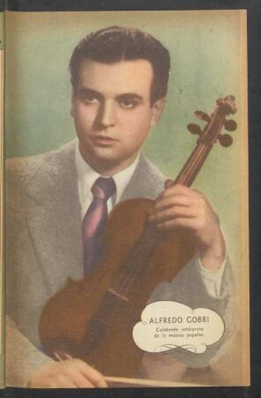 Alfredo Gobbi, celebrado intérprete de la música popular - [Retrato]