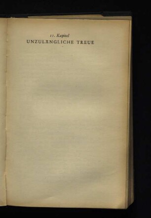 11. Kapitel Unzulängliche Treue