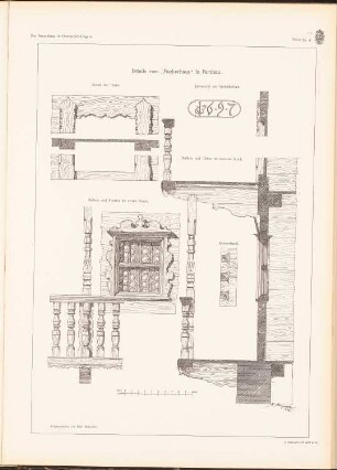 Fischerhau, Pertisau: Ansichten Details (aus: Das Bauernhaus in Österreich-Ungarn, hrsg.v. Ingenieur- und Architektenverein, 1906)