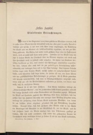 Erstes Kapitel. Einleitende Betrachtungen.