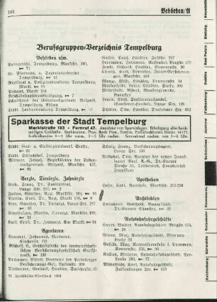Berufsgruppen-Verzeichnis Tempelburg