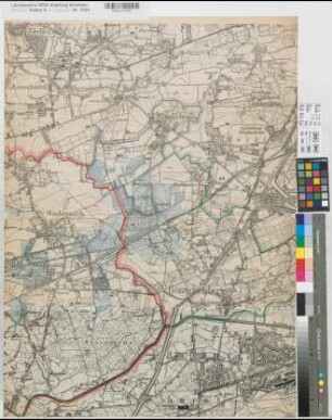Suderwich (Recklinghausen) Horneburg (Datteln) Henrichenburg (Castrop-Rauxel) Zechen oder Siedlungsgebiet? um 1930 o.M. 78 x 59 Einzeichnung in Druck KSM Nr. 1385
