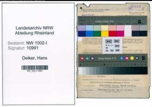 Entnazifizierung Hans Deiker, geb. 21.04.1912 (Registrator)