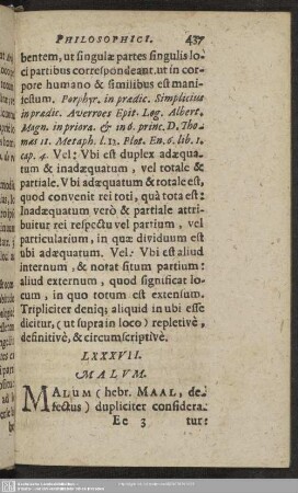 LXXXVII. Malum
