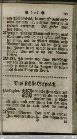 Das sechste Gespräch