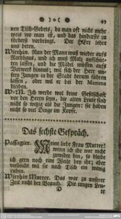 Das sechste Gespräch