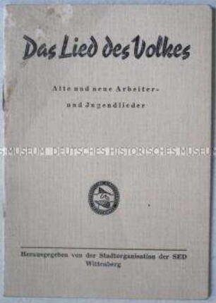 Text-Heft mit Arbeiter- und Jugendliedern
