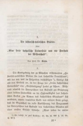 569-668 Die historisch-politischen Blätter über eine freie katholische Universität und die Freiheit der Wissenschaft