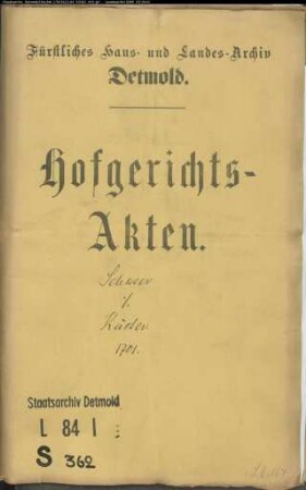 Schweer, Detherd in Bremen gegen Johann Ludolf Küsters Kinder Vormunde - Schuldforderung