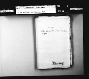 Akten, betreffend die Bekämpfung des Calvinismus in der Pfalz