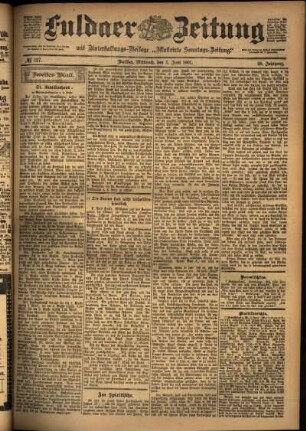 Zweite Ausgabe vom Mittwoch, den 05. Juni 1901.