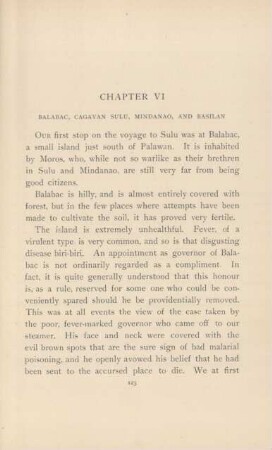Chapter VI. Balabac, Cagayan Sulu, Mindanao, and Basilan