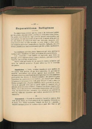 Superstitions Indigènes.