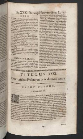 Titulus XXXI.
