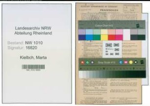 Entnazifizierung Marta Kielbch , geb. 01.12.1898 (Koechin)
