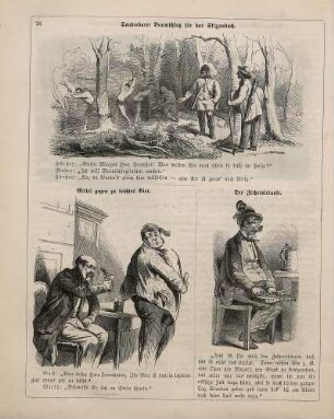 "Sonderbarer Baumschlag für das Skizzenbuch" "Mittel gegen zu leichtes Bier" "Der Zithervirtuose"