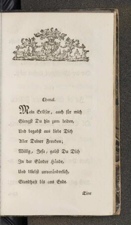 [Paßions-Cantate über das Leiden und Sterben Jesu Christi, in den Hamburgischen Kirchen 1796 neu aufgeführt]