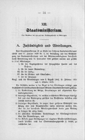XIII. Staatsministerium