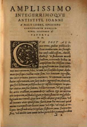 Ioannis Saportae Tractatus morae : facili methodo in compendium redactus
