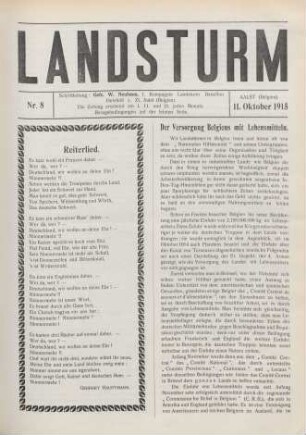 Nr. 8, 11. Oktober 1915