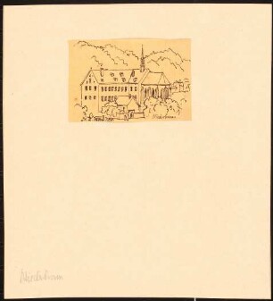 Kloster, Niederbronn: Durchzeichnung: Perspektivische Ansicht, nach: Illustrirte Zeitung, 1871, S. 189