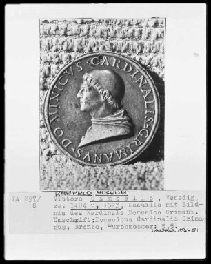 Medaille mit einen Bildnis des Kardinals Domenico Grimani
