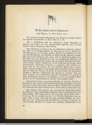 III. Die Fahne unseres Regiments