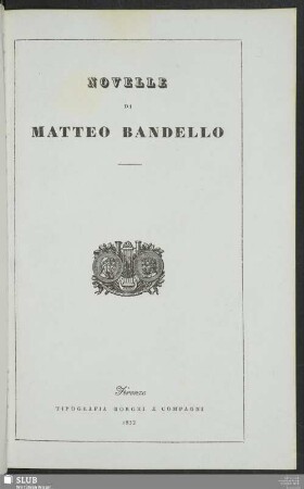 Novelle Di Matteo Bandello
