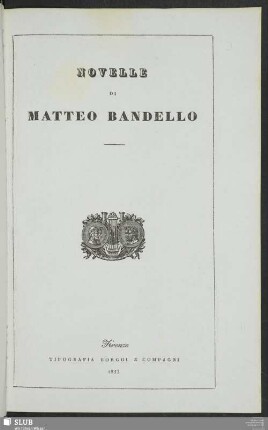 Novelle Di Matteo Bandello