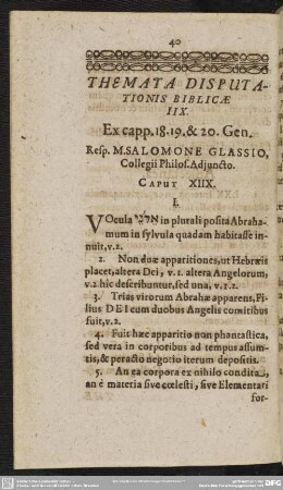 Themata Disputationis Biblicae IIX