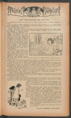 Las travesuras de Juanita : Páginas infantiles