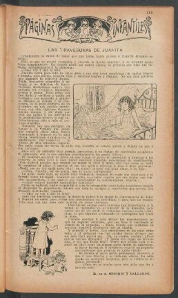 Las travesuras de Juanita : Páginas infantiles