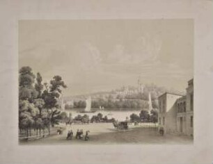 Blick auf Schloss Babelsberg von der Villa Schöningen