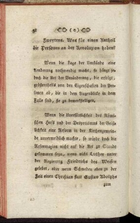Zweytens. Was für einen Antheil die Personen an der Revoluzion haben?