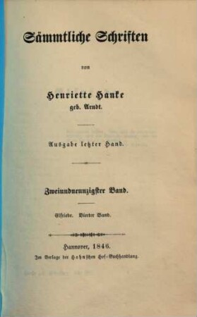 Sämmtliche Schriften : von Henriette Hanke. 92, Elfriede ; 4